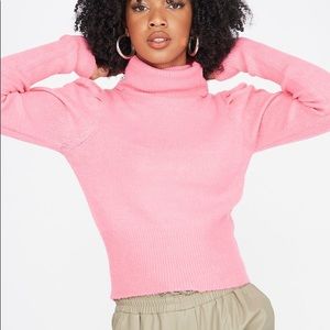 NWOT Hot pink 💕 Crop knit Sweater in XS
